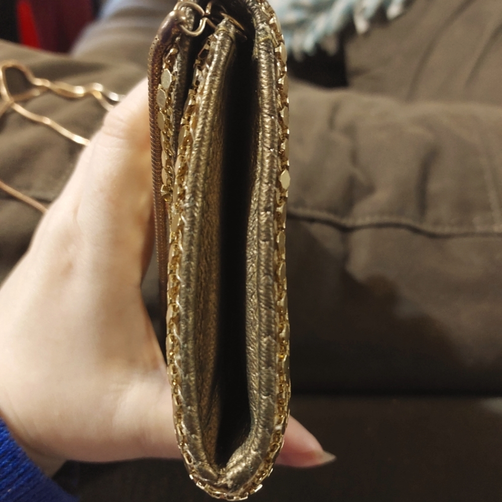 Gold Coin Mesh Vintage Clutch - Picture 6 of 9